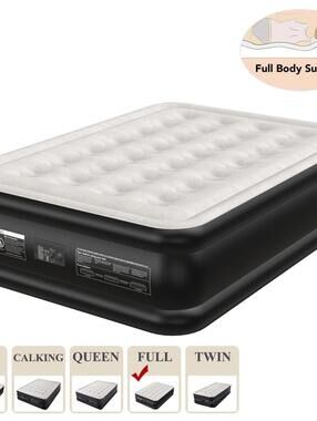 FULL SIZE 18" INFLATABLE MATTRESS W/PUMP